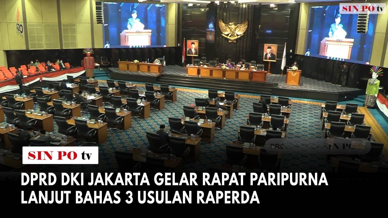 DPRD DKI Jakarta Gelar Rapat Paripurna Lanjut Bahas 3 Usulan Raperda