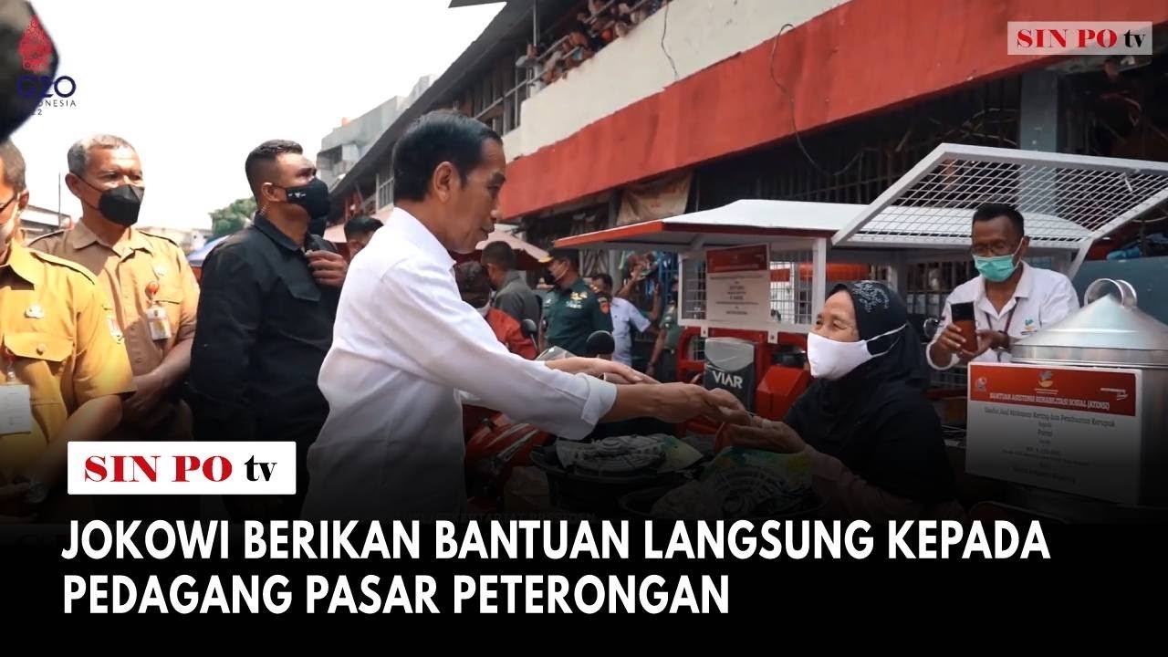 Jokowi Berikan Bantuan Langsung Kepada Pedagang Pasar Peterongan