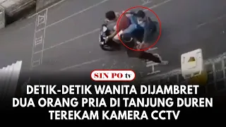 Detik-Detik Wanita Dijambret Dua Orang Pria Di Tanjung Duren Terekam Kamera CCTV