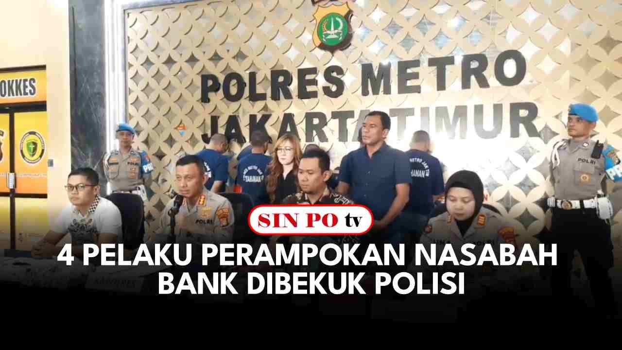 4 Pelaku Perampokan Nasabah Bank Dibekuk Polisi