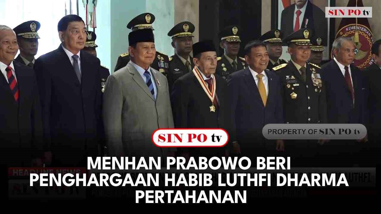 Menhan Prabowo Beri Penghargaan Habib Luthfi Dharma Pertahanan