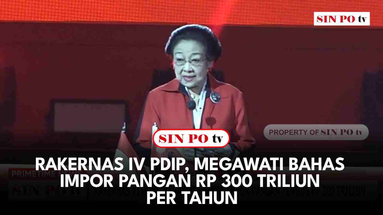 Rakernas IV PDIP, Megawati Bahas Impor Pangan Rp 300 Triliun Per Tahun