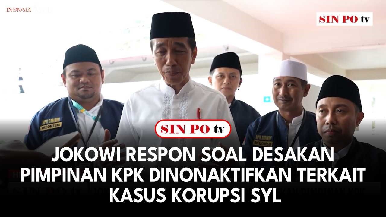 Jokowi Respon Soal Desakan Pimpinan KPK Dinonaktifkan Terkait Kasus Korupsi SYL