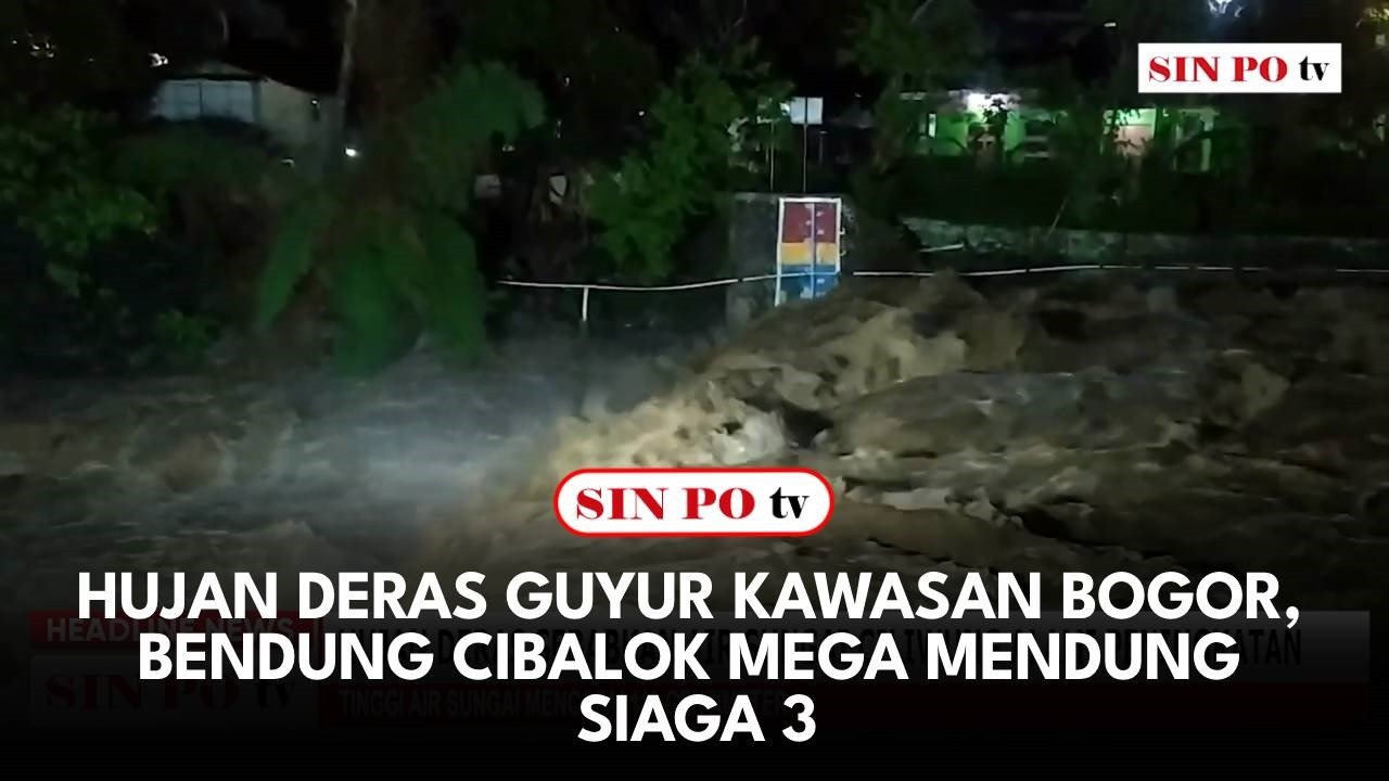 Hujan Deras Guyur Kawasan Bogor, Bendung Cibalok Mega Mendung Siaga 3