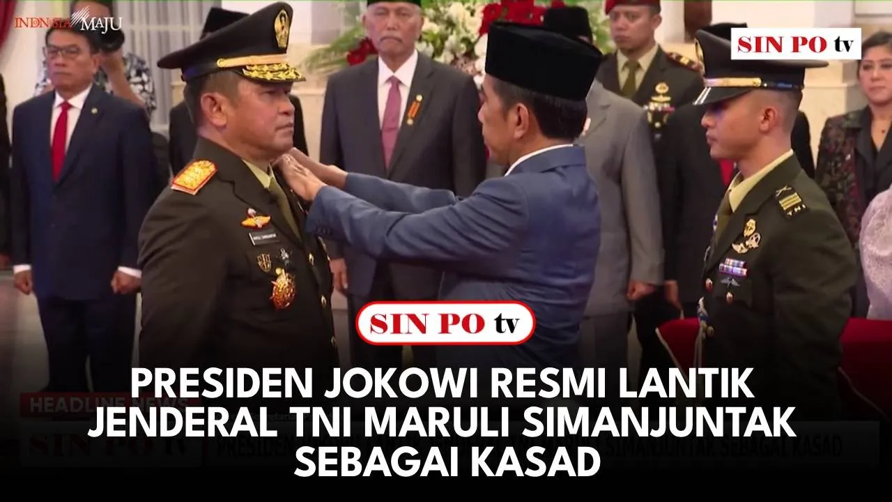 Presiden Jokowi Resmi Lantik Jenderal TNI Maruli Simanjuntak Sebagai KASAD