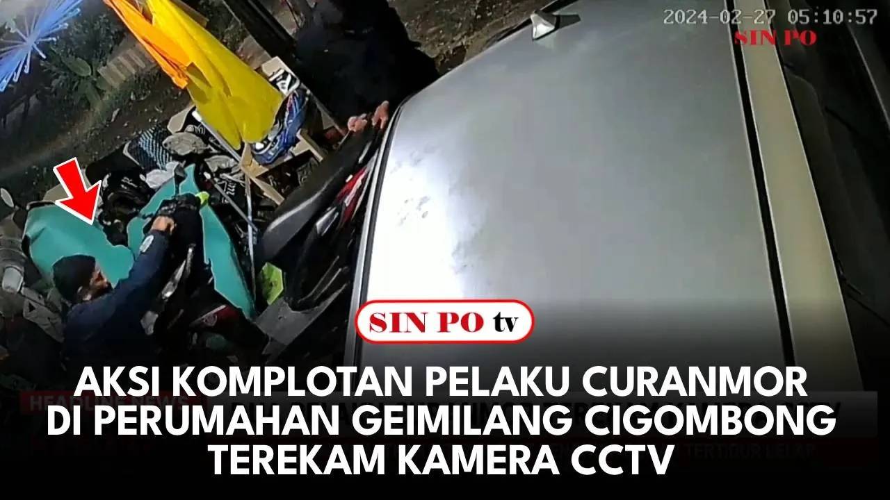 Aksi Komplotan Pelaku Curanmor di Perumahan Geimilang Cigombong Terekam Kamera CCTV