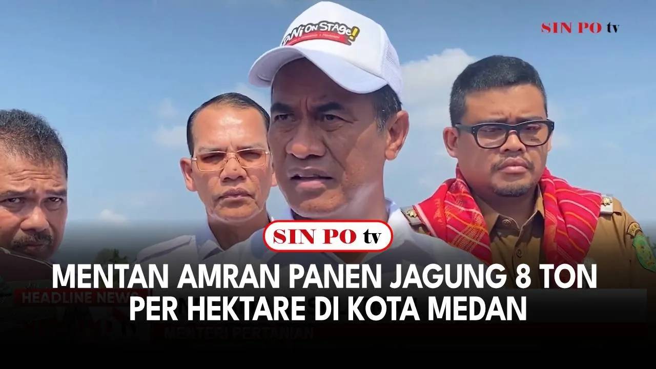 Mentan Amran Panen Jagung 8 Ton Per Hektare di Kota Medan