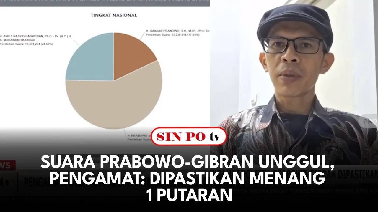 Suara Prabowo-Gibran Unggul, Pengamat: Dipastikan Menang 1 Putaran
