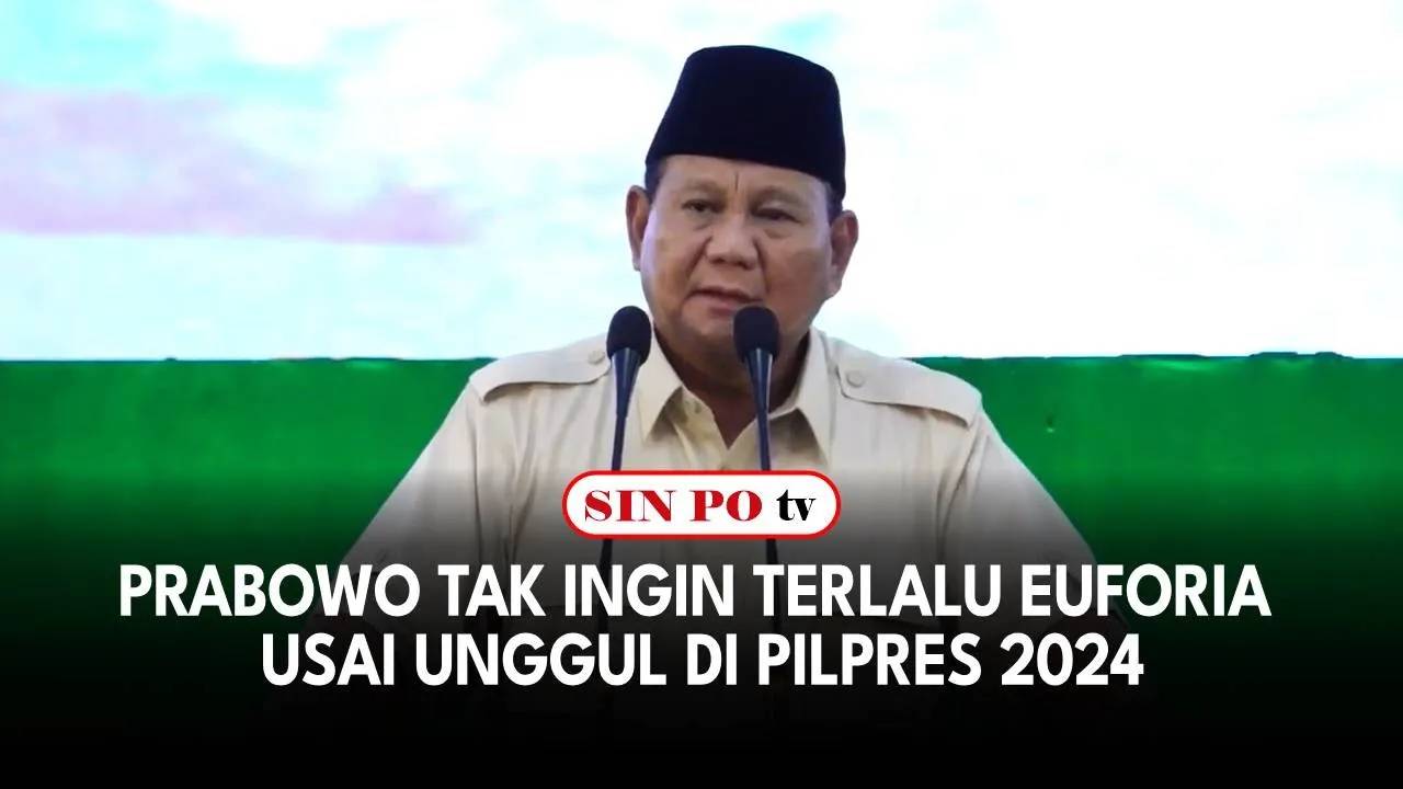 Prabowo Tak Ingin Terlalu Euforia Usai Unggul di Pilpres 2024