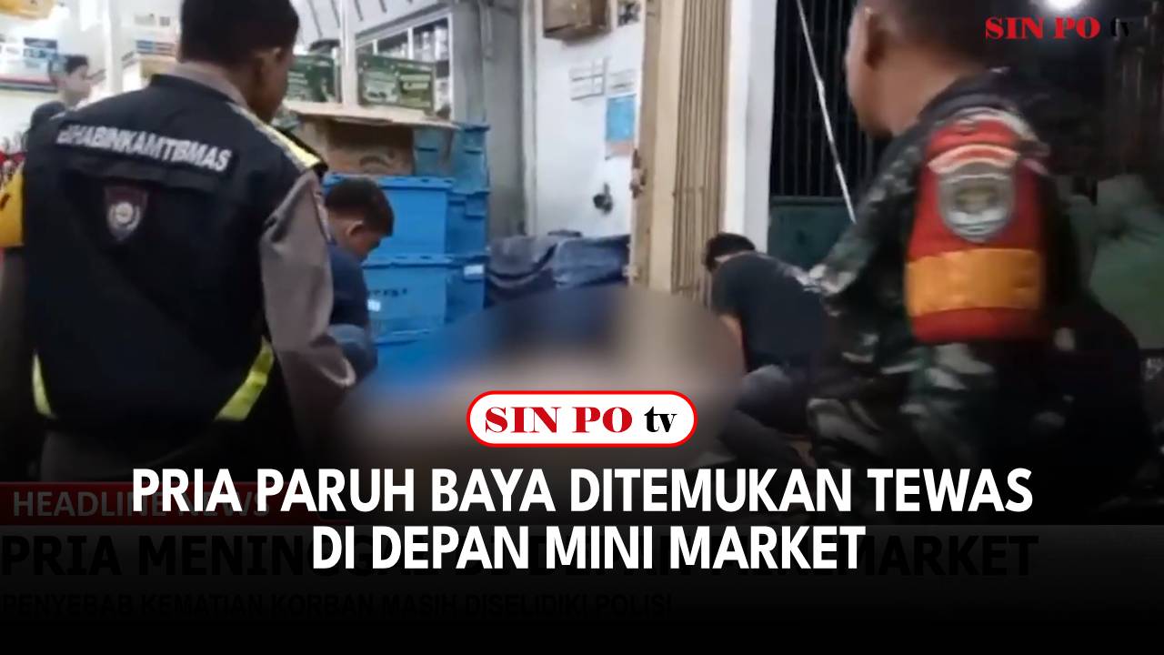 Pria Paruh Baya ditemukan Tewas di depan Mini Market